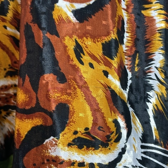 Vintage Tiger Novelty Print AOP Full Zip Bomber Jacket - Picture 8 of 8